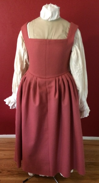 Reproduction Madder colored Tudor dress. 