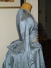 Reproduction 1792 blue silk jacket: right view