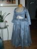 Reproduction 1792 zone front gown: quarter view