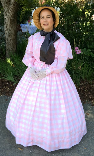 Reproduction Pink Sheer Victorian Day Dress 