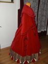 Reproduction Mid-Victorian Cloak/Coat  red velveteen right