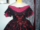 Victorian style burgandy ballgown (reproduction) Simplicity 5724 front bodice