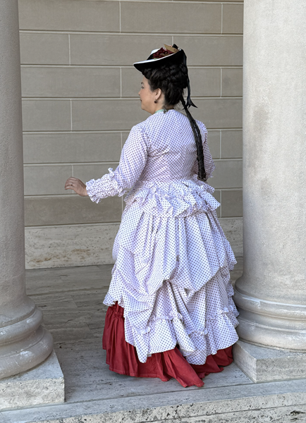 1870s Red Polka Dot Dress at Legion of Honor January 2026.  
