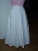 Reproduction 1887 red stripe bustle underskirt: back view