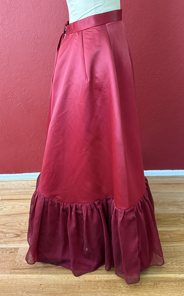 Reproduction 1890s Burgundy Ballgown Skirt Right. McCall's M8231