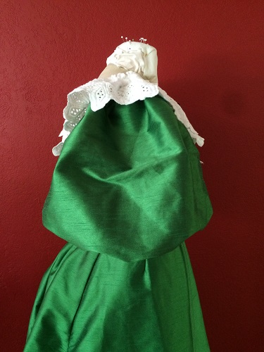 1890s Reproduction Green Ball Gown Bodice Right. 
