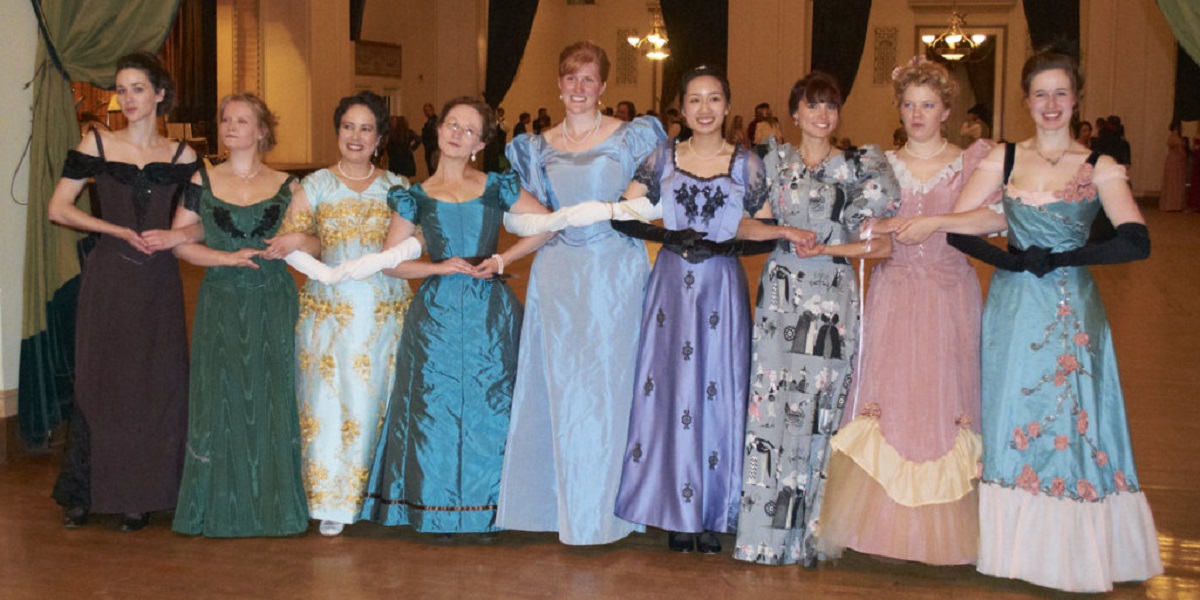 1890s ball outlet gown