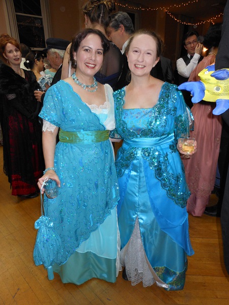 Reproduction 1910s Evening Dress - Blue Asymmetrical. PEERS April 2012