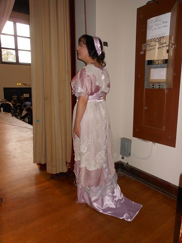 1910s reproduction dress lavendar lace