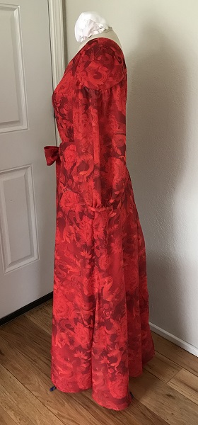 1927 Reproduction Red Koi Dress Left. 