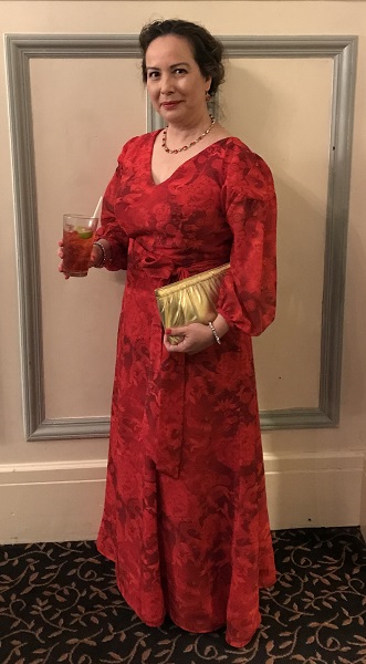 c. 1927 Reproductio Red Koi Dress