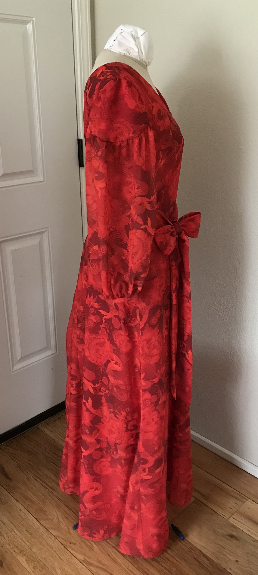 1927 Reproduction Red Koi Dress Right.