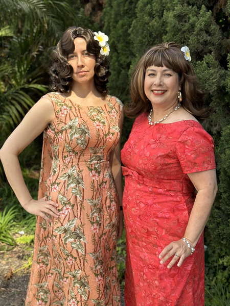 Reproduction 1963 Red Hibiscus Dress at Costume College July 2024. Vogue V1965. 