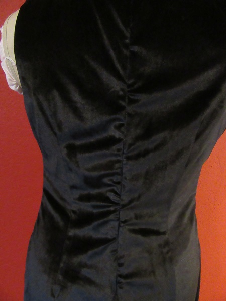 1966 Reproduction Simplicity 1609 Black Velvet Dress Back Zipper