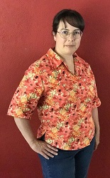 Butterick 6085 View A Poppy Shirt Right 3/4 View
