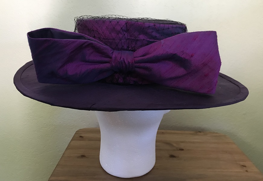 Reproduction Edwardian Purple Hat Butterick B6397 View C Back. 