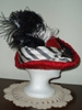 Reproduction Red Silk Tall Hat by Lynne Taylor: right view