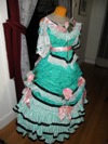 teal roses fancy dressthree quarter right view