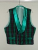 Butterick 3721 L green plaid double breasted Victorian reproduction waistcoat