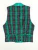 Butterick 3721 L green plaid double breasted Victorian reproduction waistcoat back