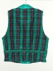 Butterick 3721 XL green plaid double breasted Victorian reproduction waistcoat back