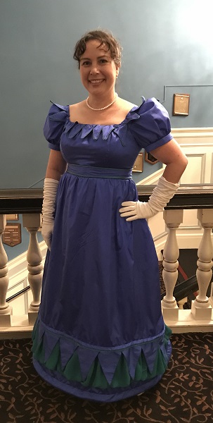 Reproduction 1820s Blue Dress. Worn at PEERS Le Bal des Vampires 2017