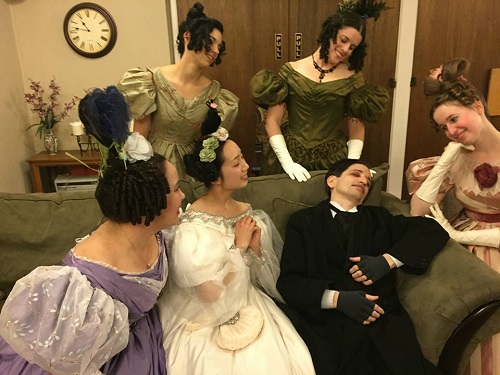 1830s Hopeless Romantics at PEERS March 2015 with Poe. Photo by Vivien Lee.