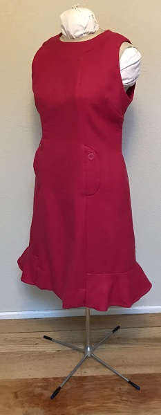 Dolores Umbridge Hot Pink Dress 1960s Style Quarter View.