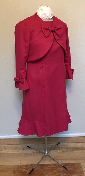 Dolores Umbridge Hot Pink Dress 1960s Style  Right Quarter View. 
