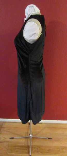 1966 Reproduction Simplicity 1609 Black Velvet Dress Left