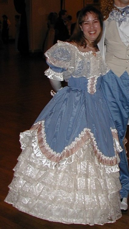 Blue Taffeta Dress