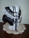 reproduction 1840s Victorian day cap with ears right