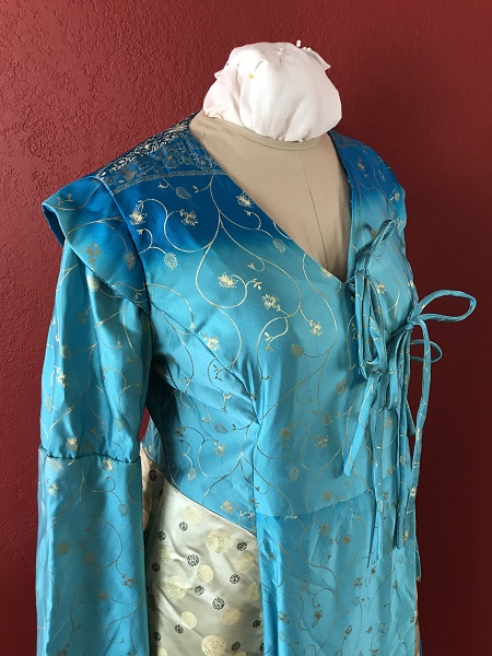 Game of Thrones Blue Bodice Right Quarter View. 