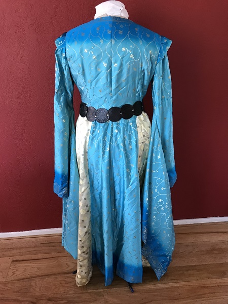 Game of Thrones Blue Dress with Belt Back.