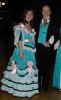 teal roses fancy dress and waistcoat